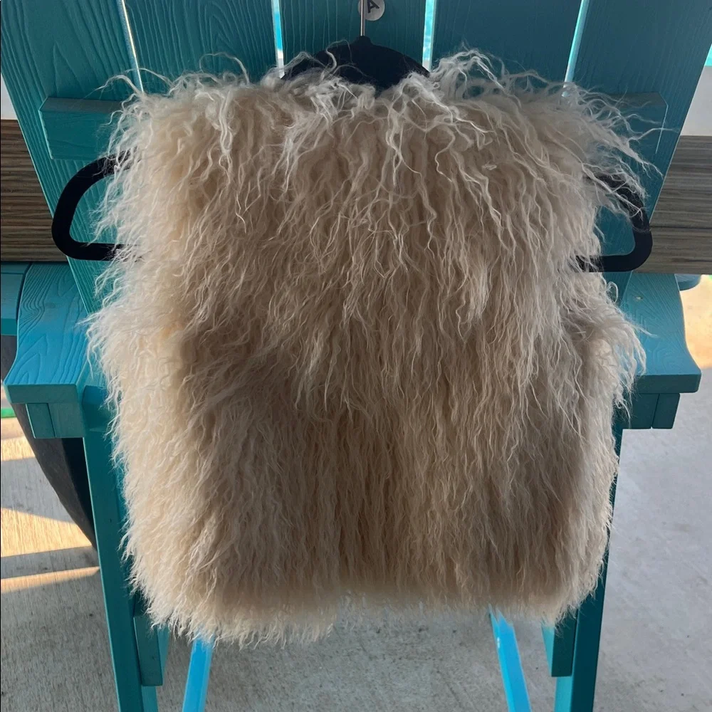 Kids Cream Faux Fur‎ Vest